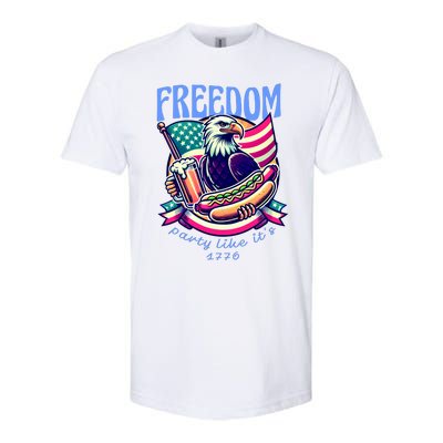 Party Like Its 1776 Patriotic Eagle Softstyle CVC T-Shirt