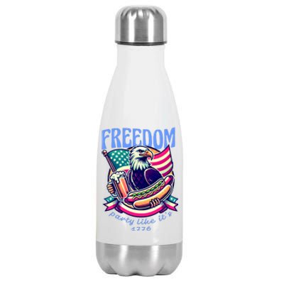 Party Like Its 1776 Patriotic Eagle Stainless Steel Insulated Water Bottle