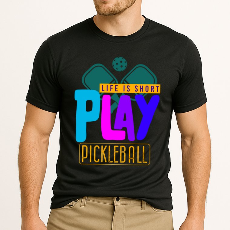 Pickleball Life Is Short Play Pickle Ball Gift Cooling Performance Crew T-Shirt