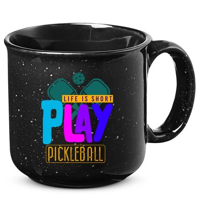 Pickleball Life Is Short Play Pickle Ball Gift 15oz Campfire Ceramic Mug