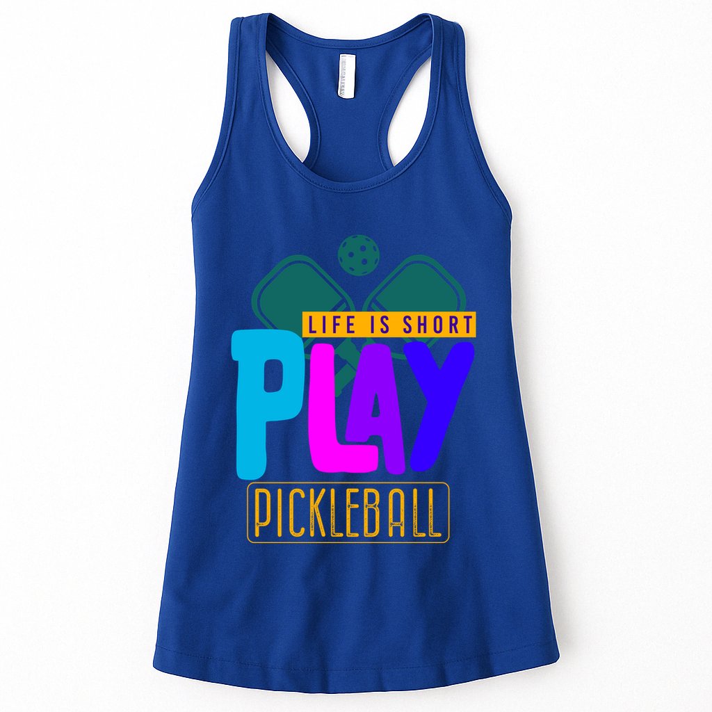 Pickleball Life Is Short Play Pickle Ball Gift Womens Tank Top