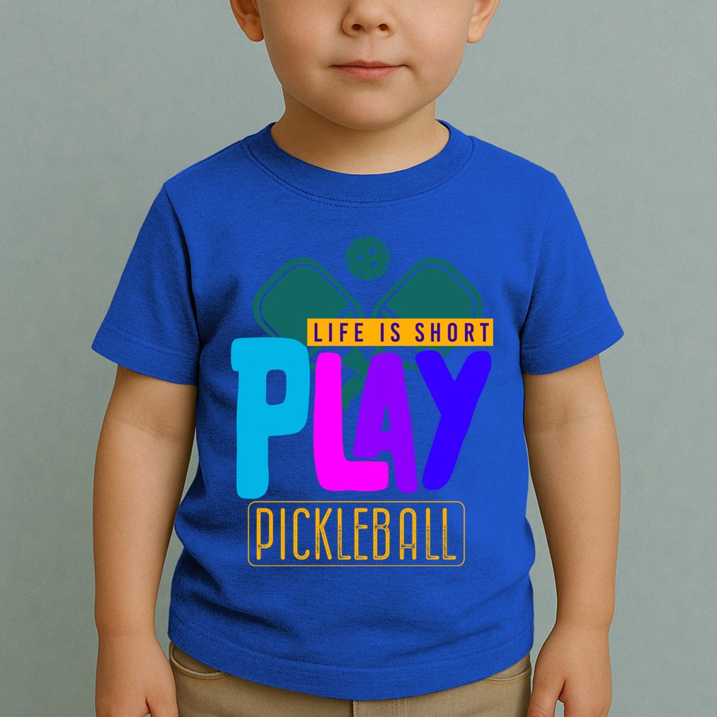 Pickleball Life Is Short Play Pickle Ball Gift Toddler T-Shirt