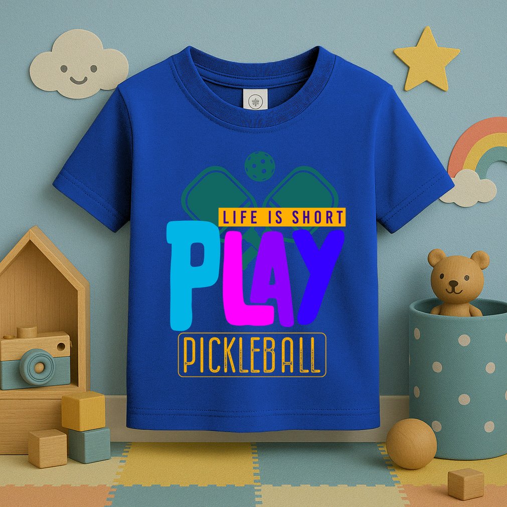 Pickleball Life Is Short Play Pickle Ball Gift Toddler T-Shirt