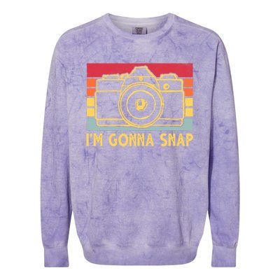 Photography Lover I'm Gonna Snap Funny Photographer Colorblast Crewneck Sweatshirt