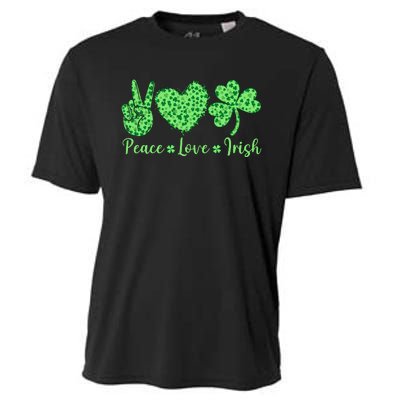 Peace Love Irish Patricks Day Funny Gift Cooling Performance Crew T-Shirt