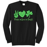 Peace Love Irish Patricks Day Funny Gift Sweatshirt