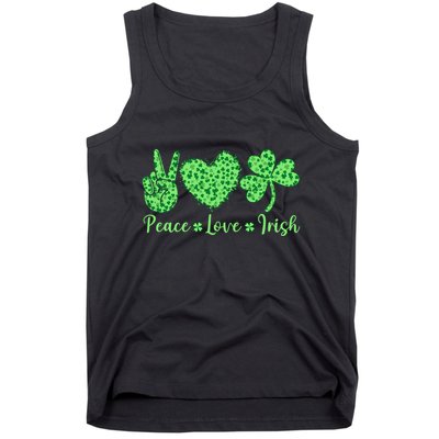 Peace Love Irish Patricks Day Funny Gift Tank Top