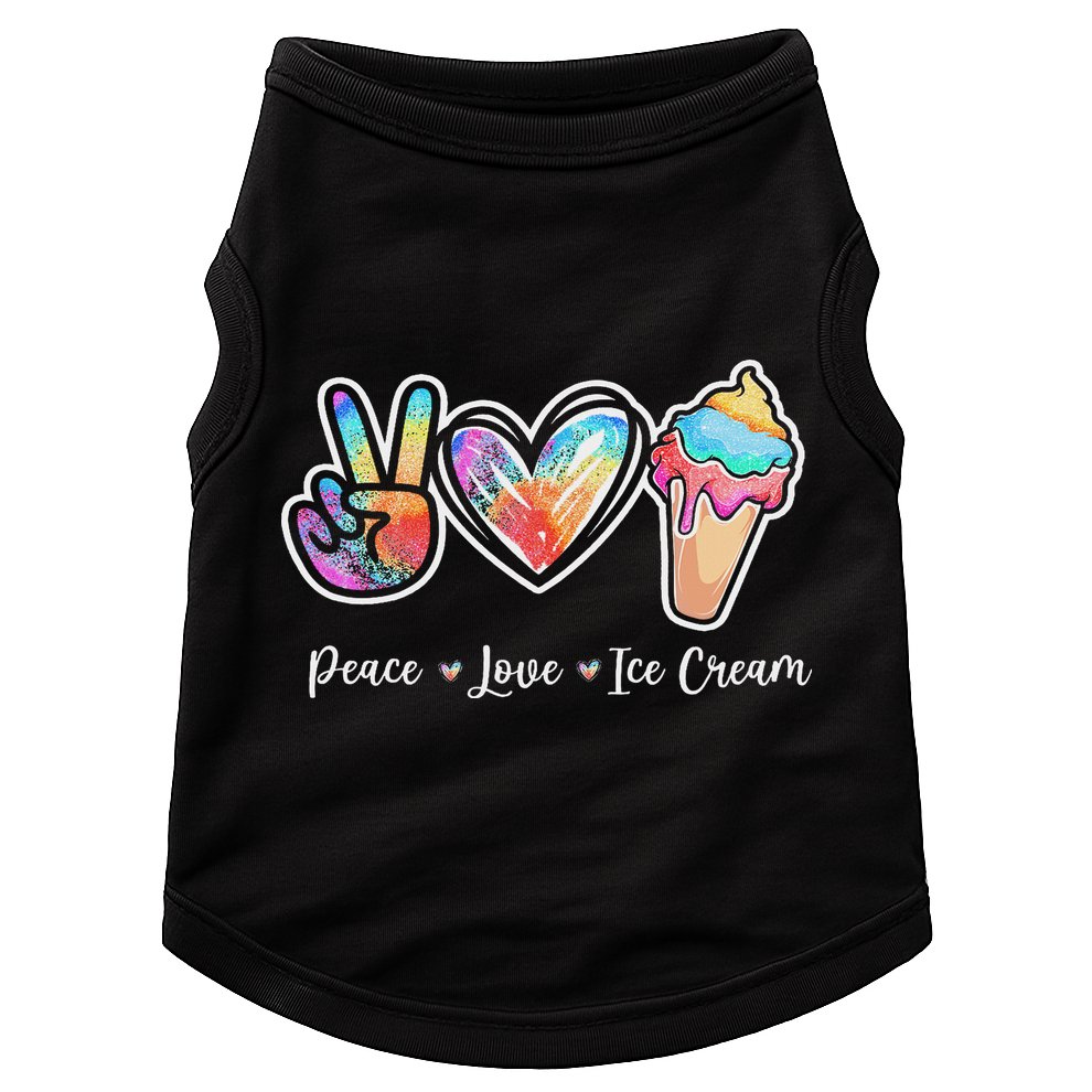 Peace Love Ice Cream Cute For Ns Women Doggie Tank