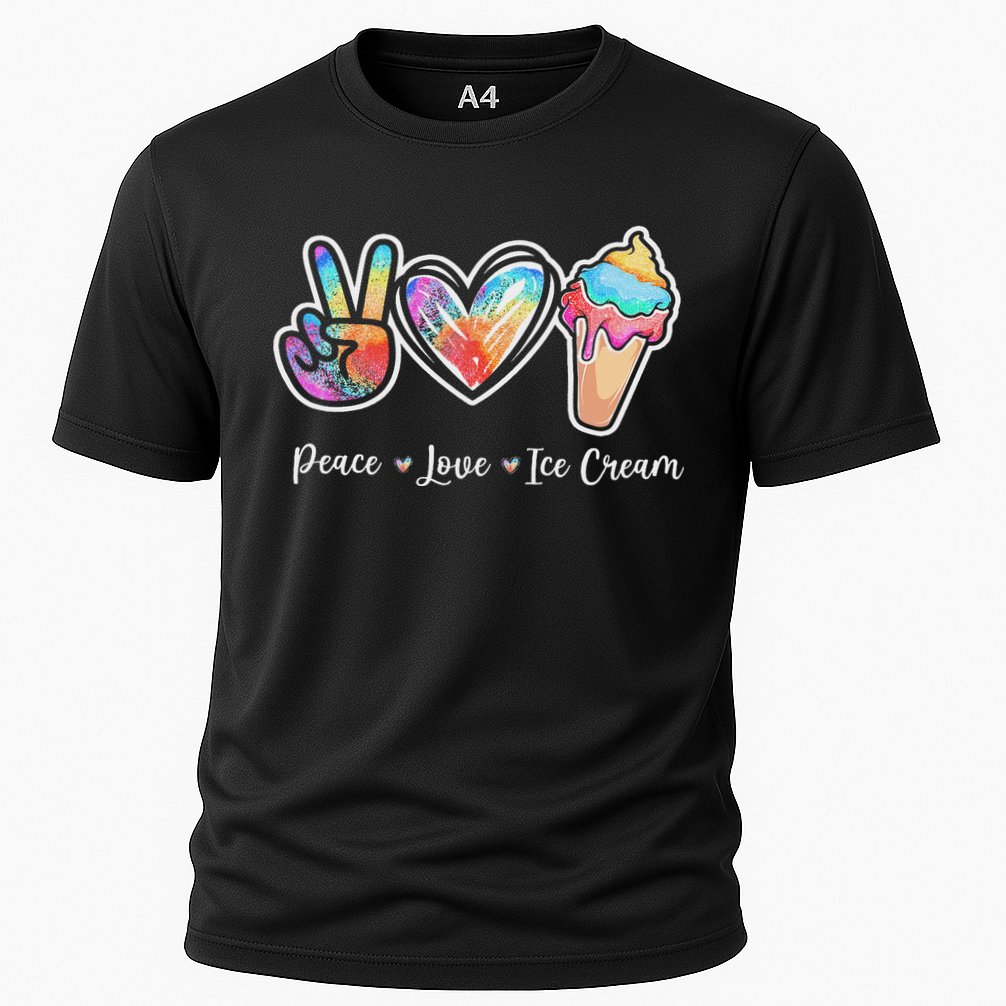 Peace Love Ice Cream Cute For Ns Women Performance Shirt