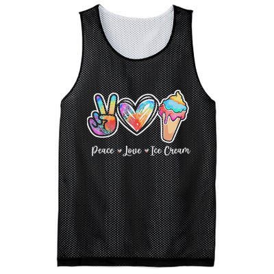 Peace Love Ice Cream Cute For Ns Women Mesh Reversible Basketball Jersey Tank