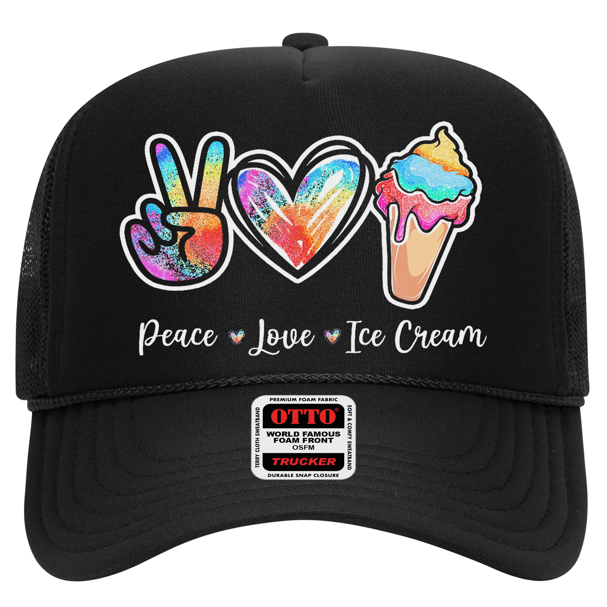 Peace Love Ice Cream Cute For Ns Women Hat