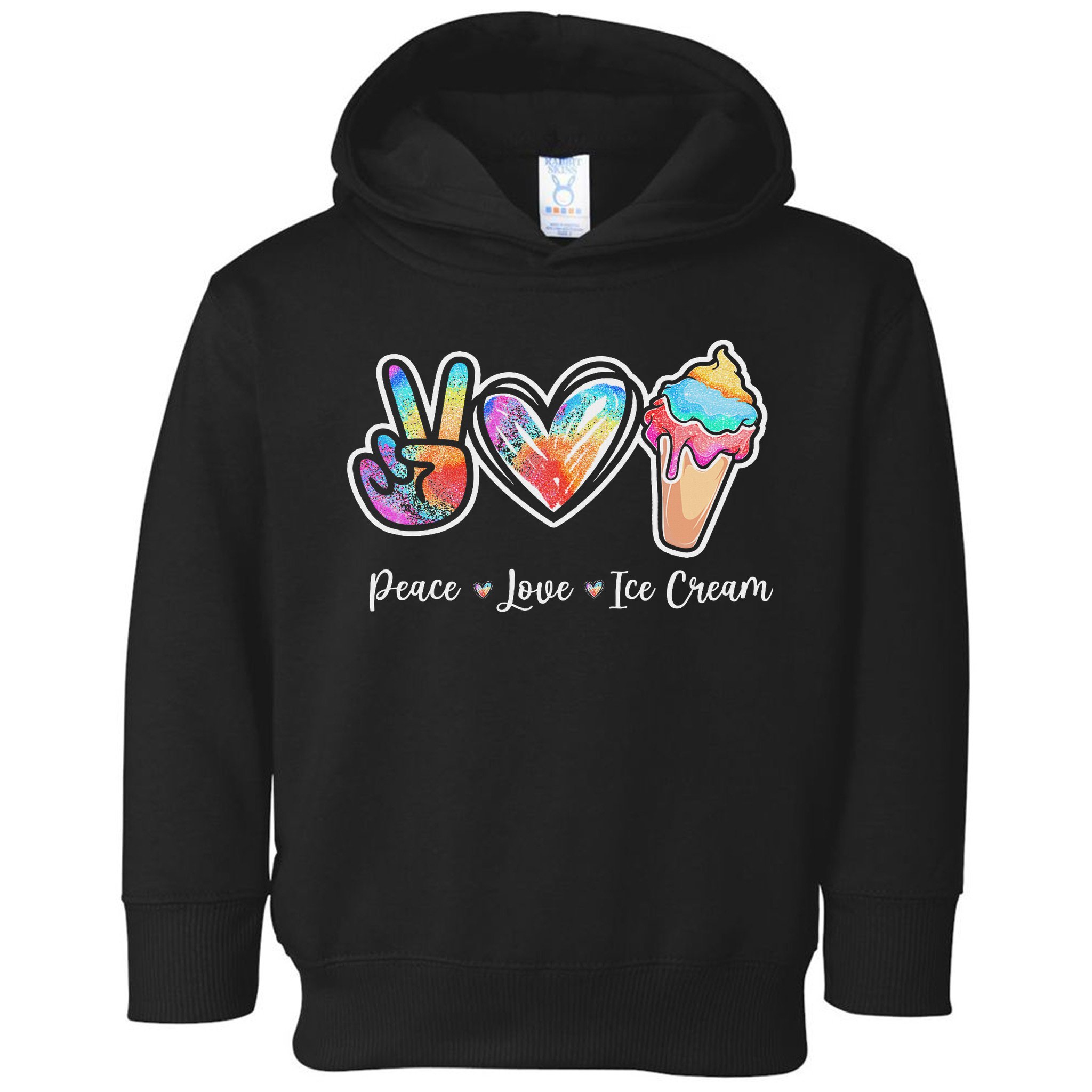 Peace Love Ice Cream Cute For Ns Women Toddler Hoodie