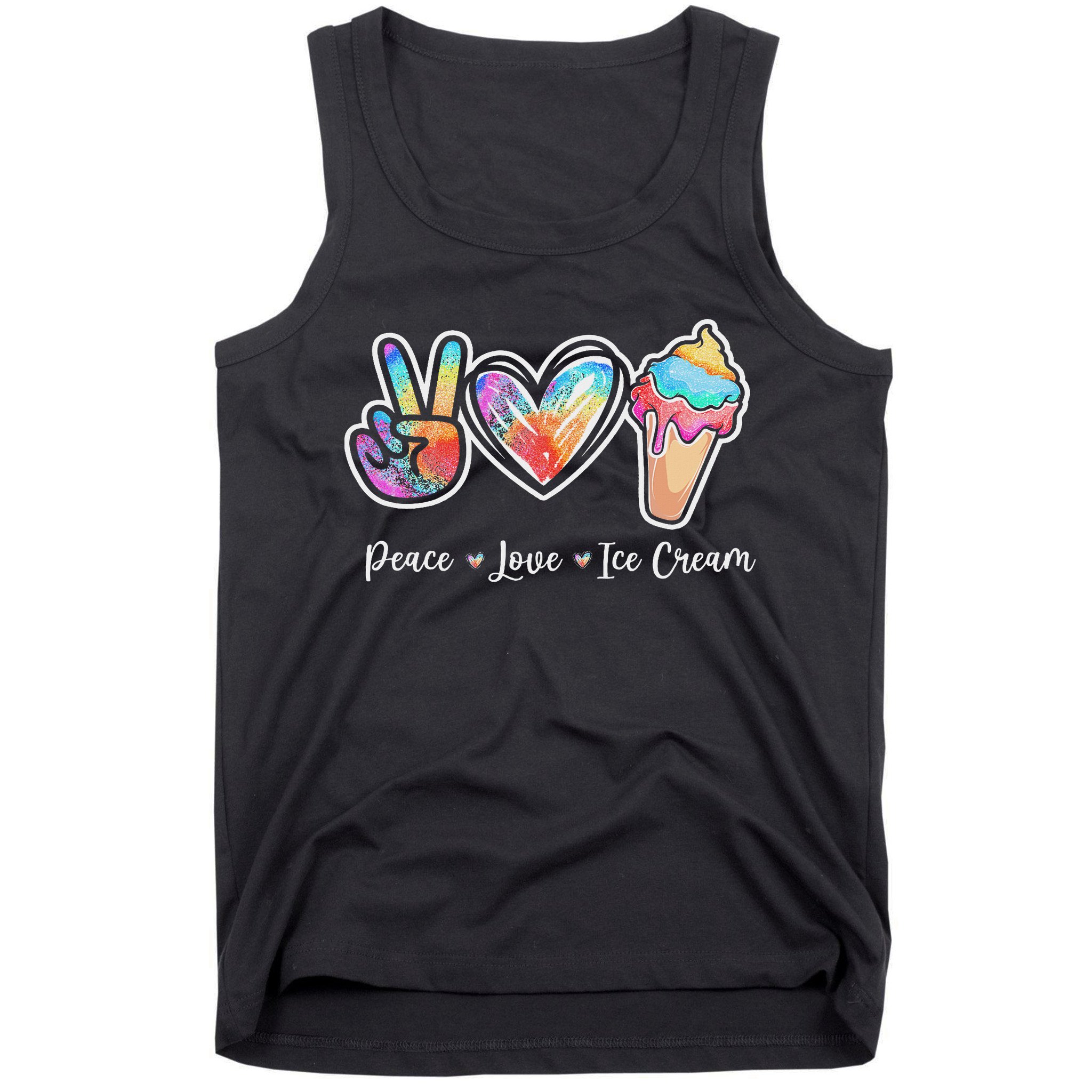 Peace Love Ice Cream Cute For Ns Women Tank Top