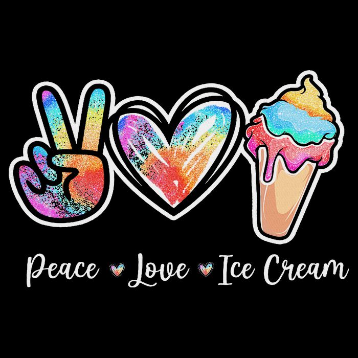 Peace Love Ice Cream Cute For Ns Women Visor