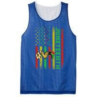 Peace Love Juneteenth Pride African American June 19th Flag Gift Mesh Reversible Basketball Jersey Tank