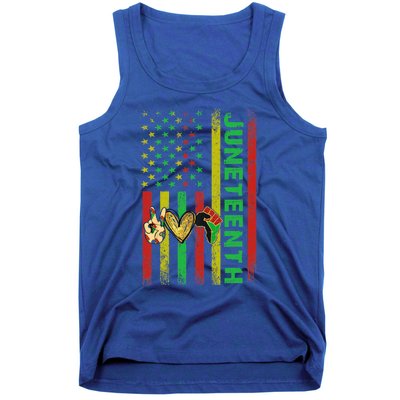 Peace Love Juneteenth Pride African American June 19th Flag Gift Tank Top