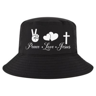 Peace Love Jesus - Christian Christ Cool Comfort Performance Bucket Hat