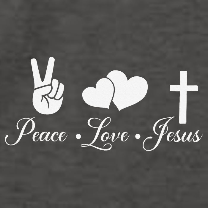 Peace Love Jesus - Christian Christ Vector Backpack