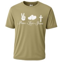 Peace Love Jesus - Christian Christ Cooling Performance Crew T-Shirt