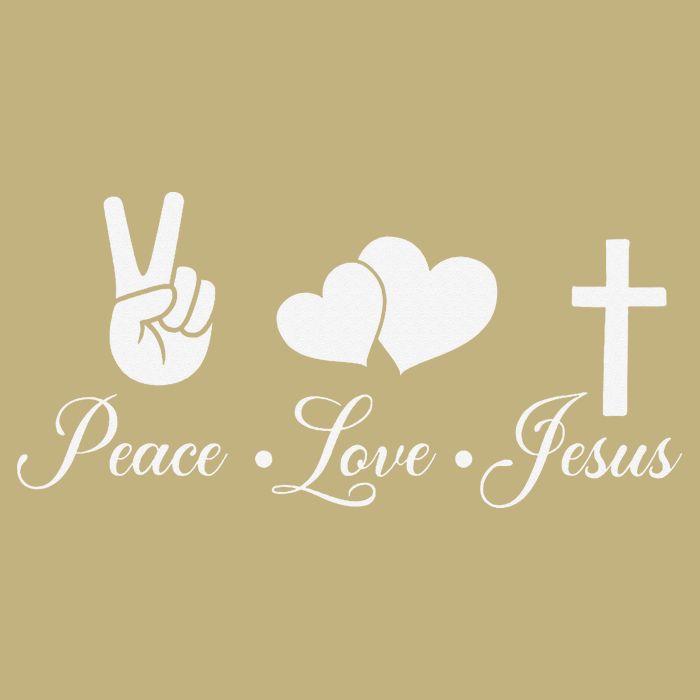 Peace Love Jesus - Christian Christ Cooling Performance Crew T-Shirt