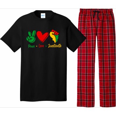 Peace Love June 1865 Black African American Juneteenth Cool Gift Pajama Set