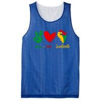 Peace Love June 1865 Black African American Juneteenth Cool Gift Mesh Reversible Basketball Jersey Tank