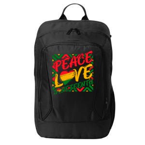 Peace Love Juneteenth African Black Juneteenth Cool Gift City Backpack