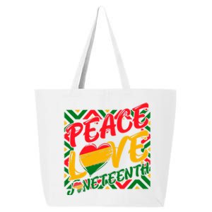 Peace Love Juneteenth African Black Juneteenth Cool Gift 25L Jumbo Tote