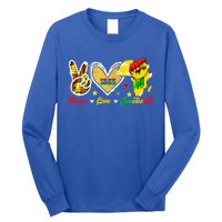 Peace Love Juneteenth Raised Fist 1865 Black History Month Gift Long Sleeve Shirt