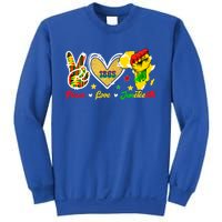 Peace Love Juneteenth Raised Fist 1865 Black History Month Gift Sweatshirt