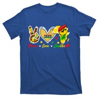 Peace Love Juneteenth Raised Fist 1865 Black History Month Gift T-Shirt