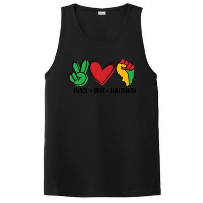 Peace Love Juneteenth Cute Gift PosiCharge Competitor Tank