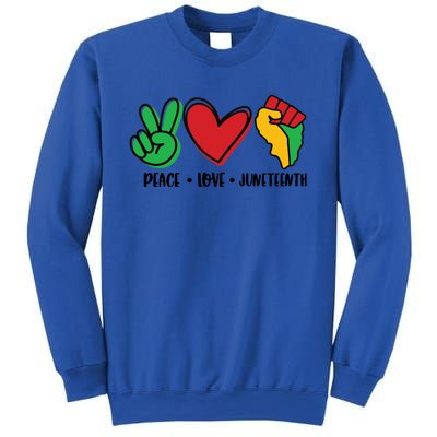 Peace Love Juneteenth Cute Gift Sweatshirt