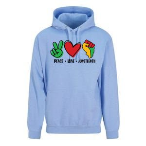 Peace Love Juneteenth Cute Gift Unisex Surf Hoodie