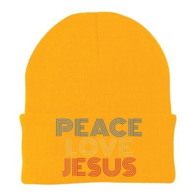 Peace Love Jesus Cool Christian Rock Music Festival Knit Cap Winter Beanie