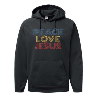 Peace Love Jesus Cool Christian Rock Music Festival Performance Fleece Hoodie