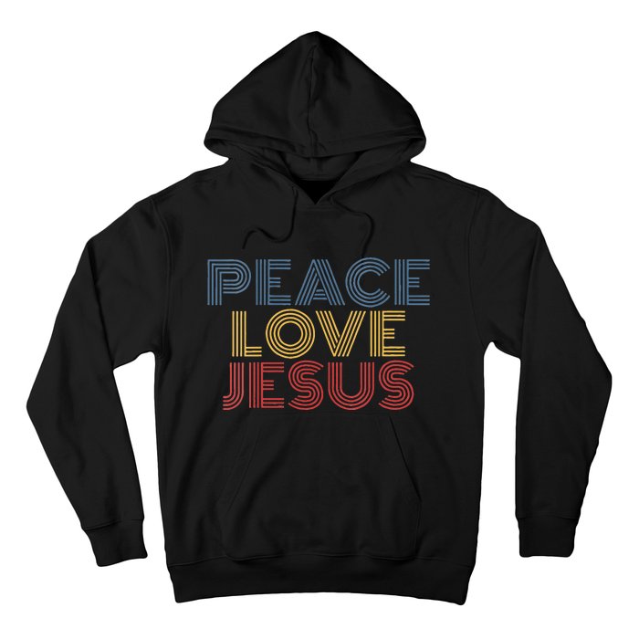 Peace Love Jesus Cool Christian Rock Music Festival Hoodie