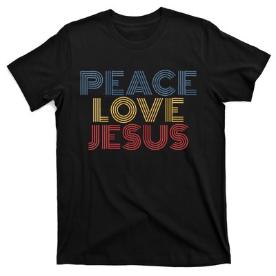 Peace Love Jesus Cool Christian Rock Music Festival T-Shirt