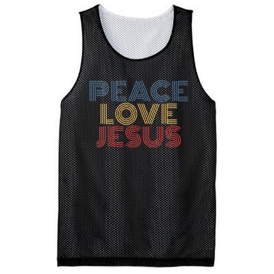 Peace Love Jesus Cool Christian Rock Music Festival Mesh Reversible Basketball Jersey Tank