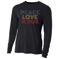 Peace Love Jesus Cool Christian Rock Music Festival Cooling Performance Long Sleeve Crew