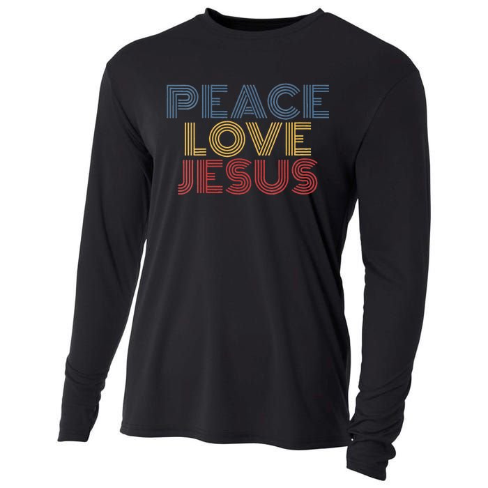 Peace Love Jesus Cool Christian Rock Music Festival Cooling Performance Long Sleeve Crew