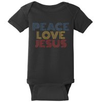 Peace Love Jesus Cool Christian Rock Music Festival Baby Bodysuit