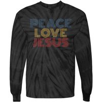 Peace Love Jesus Cool Christian Rock Music Festival Tie-Dye Long Sleeve Shirt