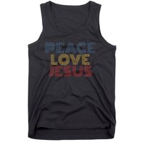 Peace Love Jesus Cool Christian Rock Music Festival Tank Top