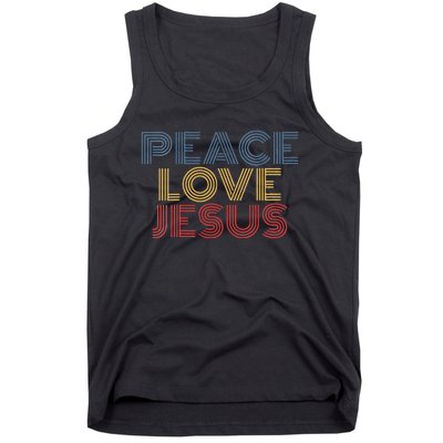 Peace Love Jesus Cool Christian Rock Music Festival Tank Top