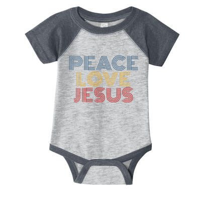 Peace Love Jesus Cool Christian Rock Music Festival Infant Baby Jersey Bodysuit