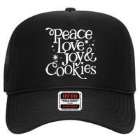 Peace Love Joy And Cookies High Crown Mesh Back Trucker Hat