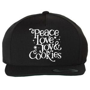 Peace Love Joy And Cookies Wool Snapback Cap