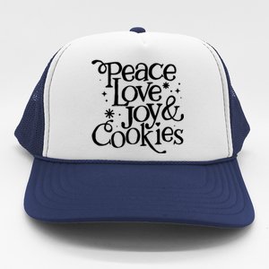 Peace Love Joy And Cookies Trucker Hat