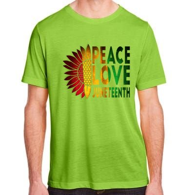 Peace Love Juneteenth Freedoom June 19th Independence Day Cute Gift Adult ChromaSoft Performance T-Shirt